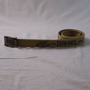 Super Diesel Dairek Vintage S.D.D Canvas Belt Beige Military Style Adjustable